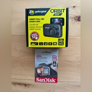 My Geko Gear Orbit D111 1080p Car Surveillance 3” Touchscreen HD Dash Cam Video